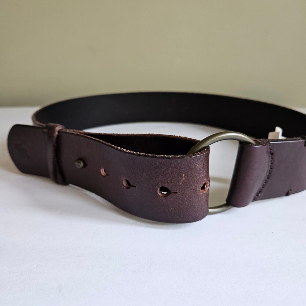Abercrombie Wide Brown Leather Belt, Size S/M Retro Boho (30"-32")